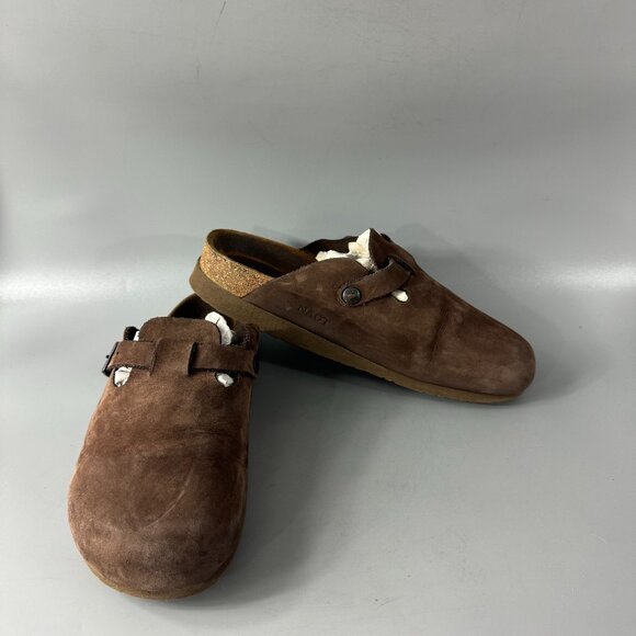 Naot Brown Nubuck Leather Mules, Size 40 - Picture 1 of 15